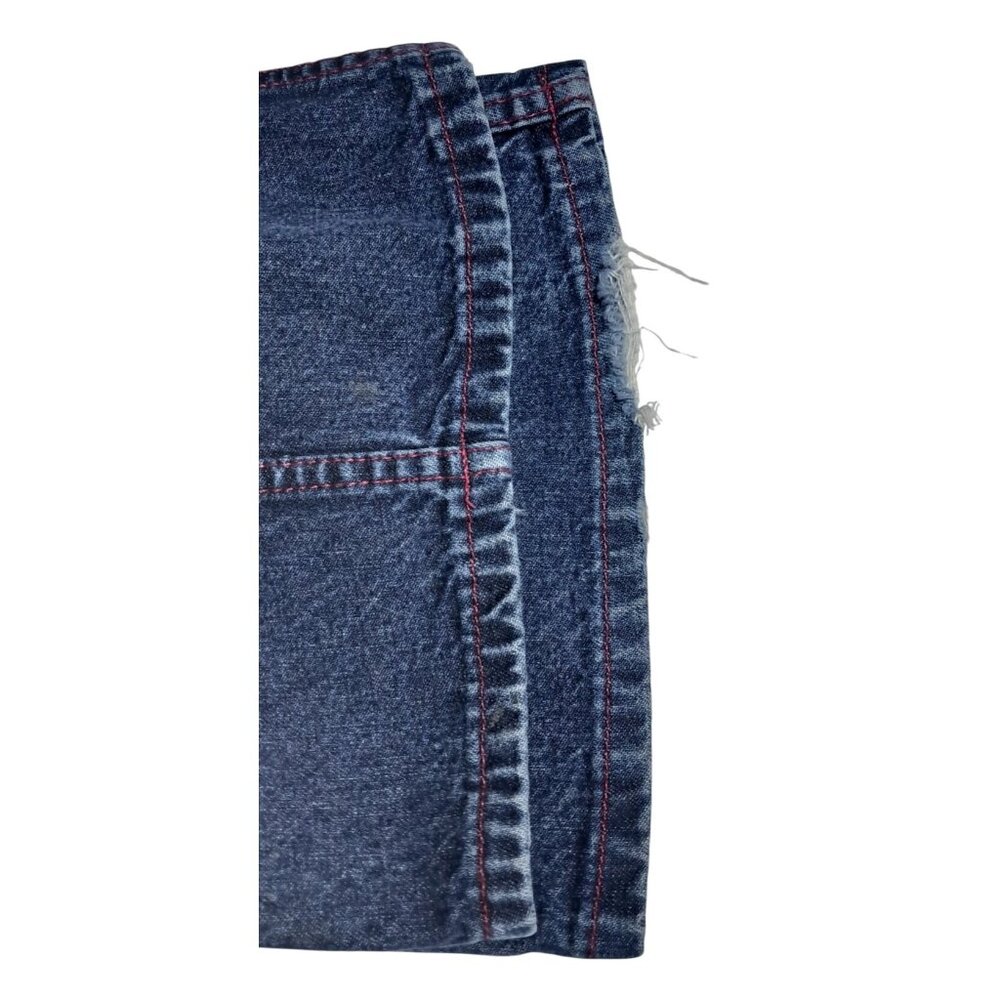 Joe Martino Flared Jeans Womens Size M Blue Cotton Denim Unique Stitch Design Vi - Picture 8 of 16